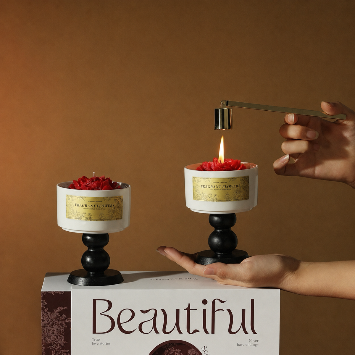 Bougie Camélia — Coffret Cadeau